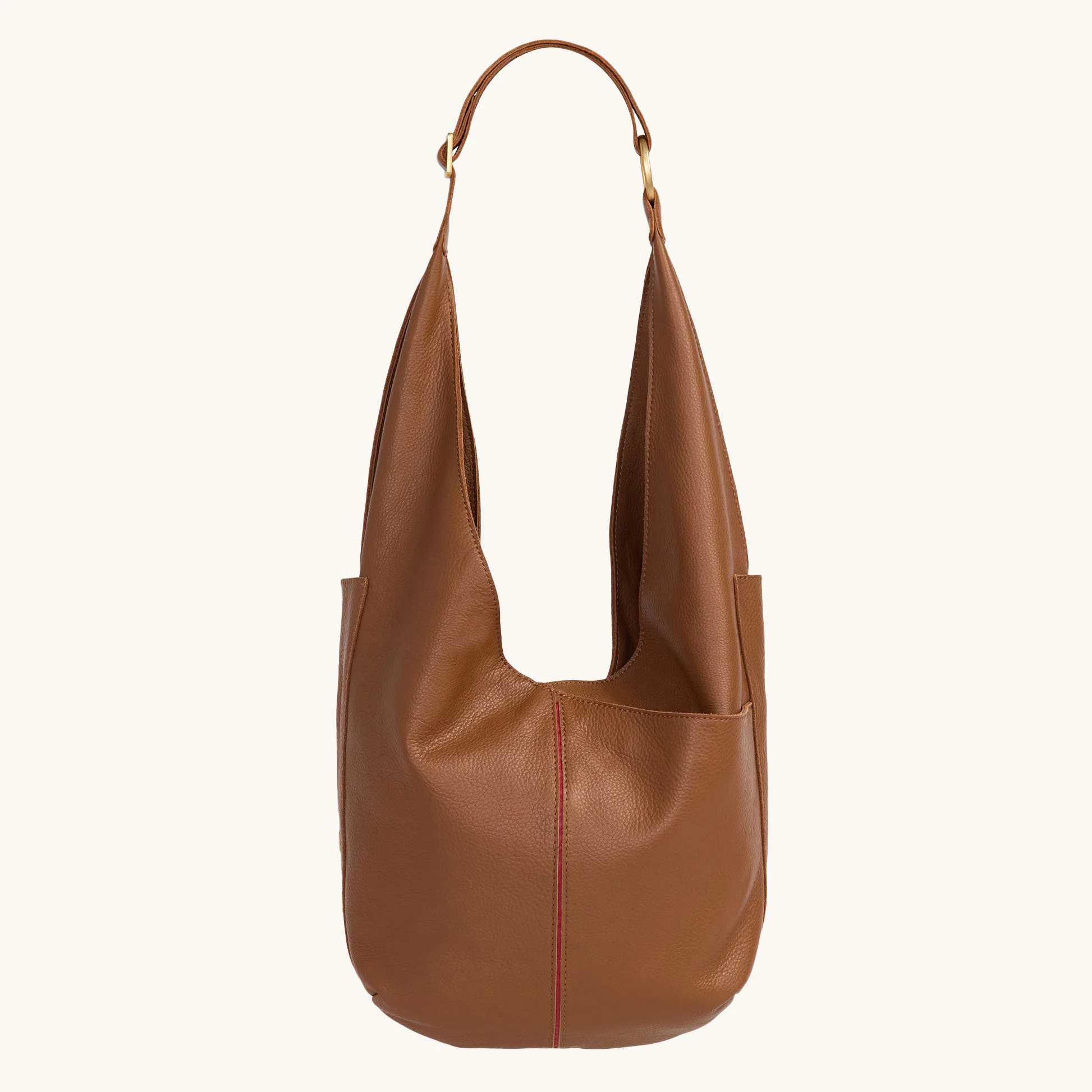 Tom Zip | Mahogany Pebble/Brushed Gold Red Zip | Lrg - Image 5
