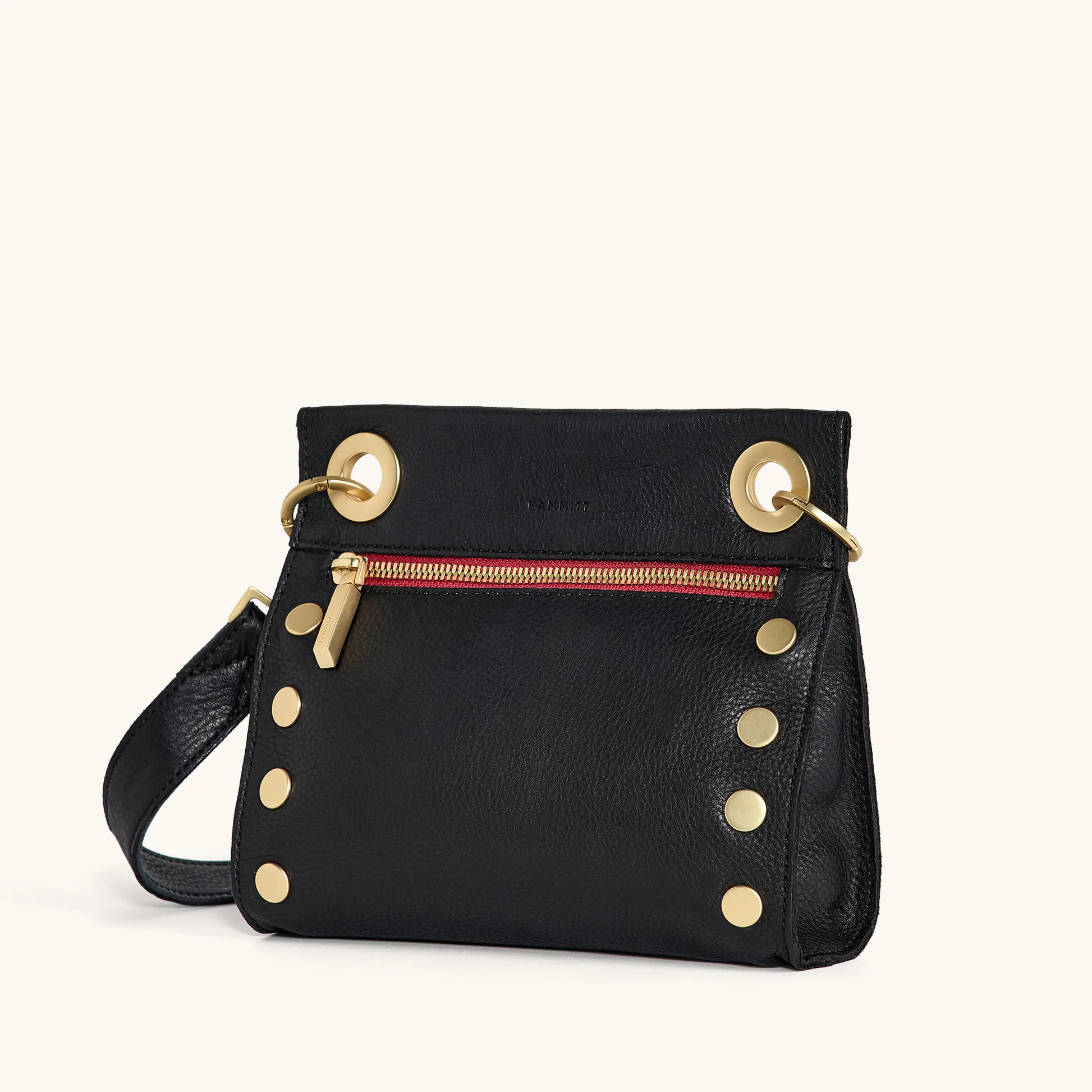 Tony | Black/Brushed Gold Red Zip | Sml - Image 3