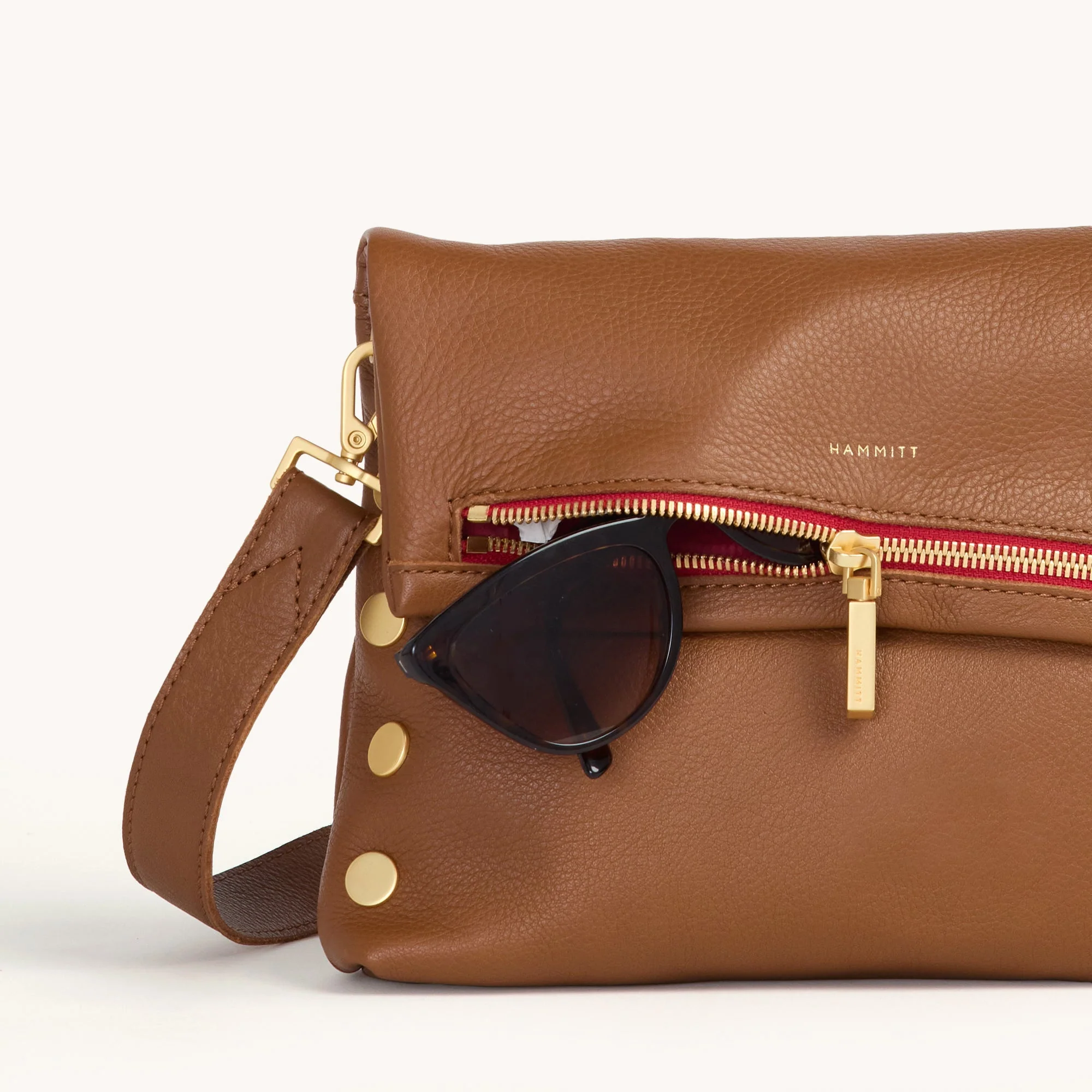 VIP | Mahogany Pebble/Brushed Gold Red Zip | Med - Image 5