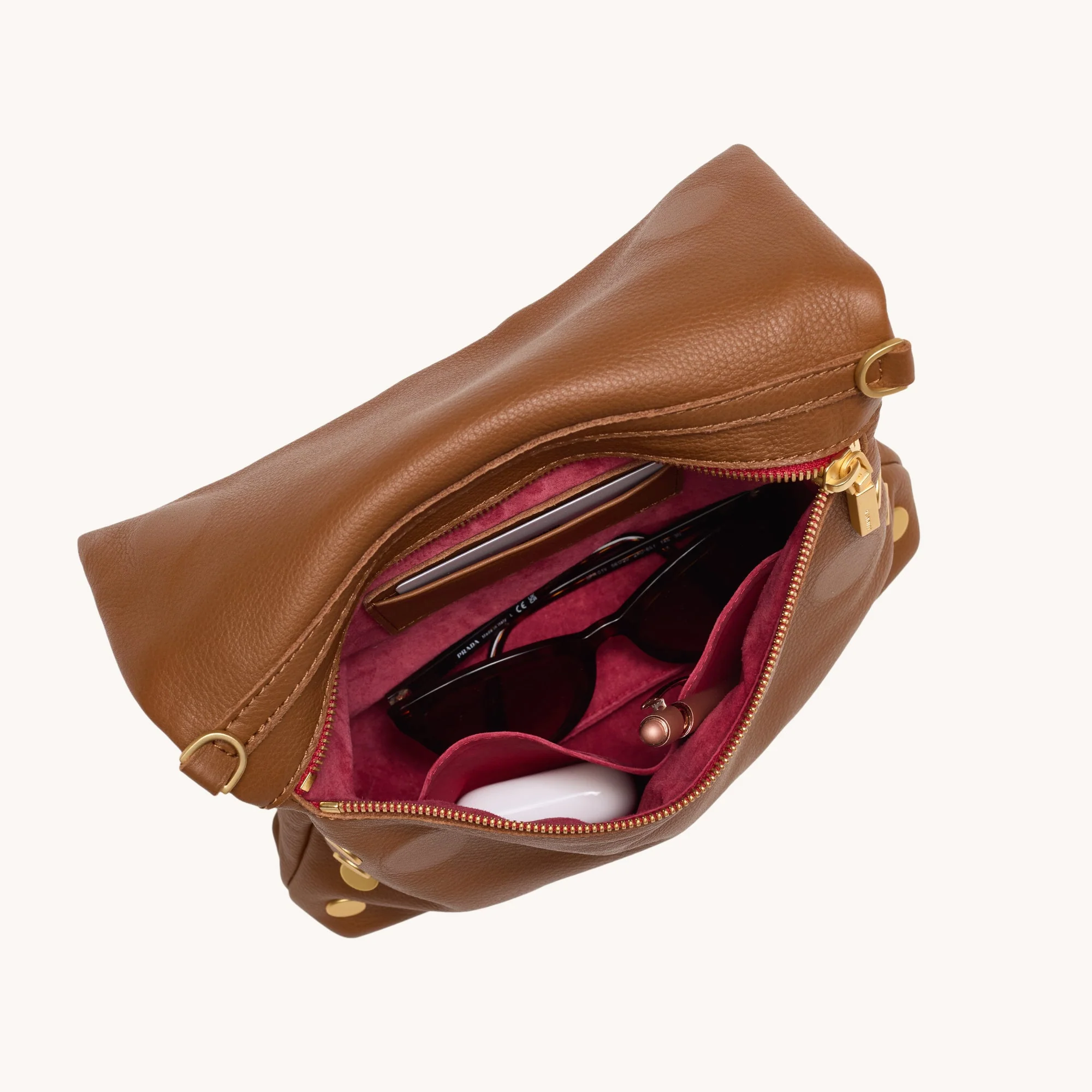 VIP | Mahogany Pebble/Brushed Gold Red Zip | Med - Image 8