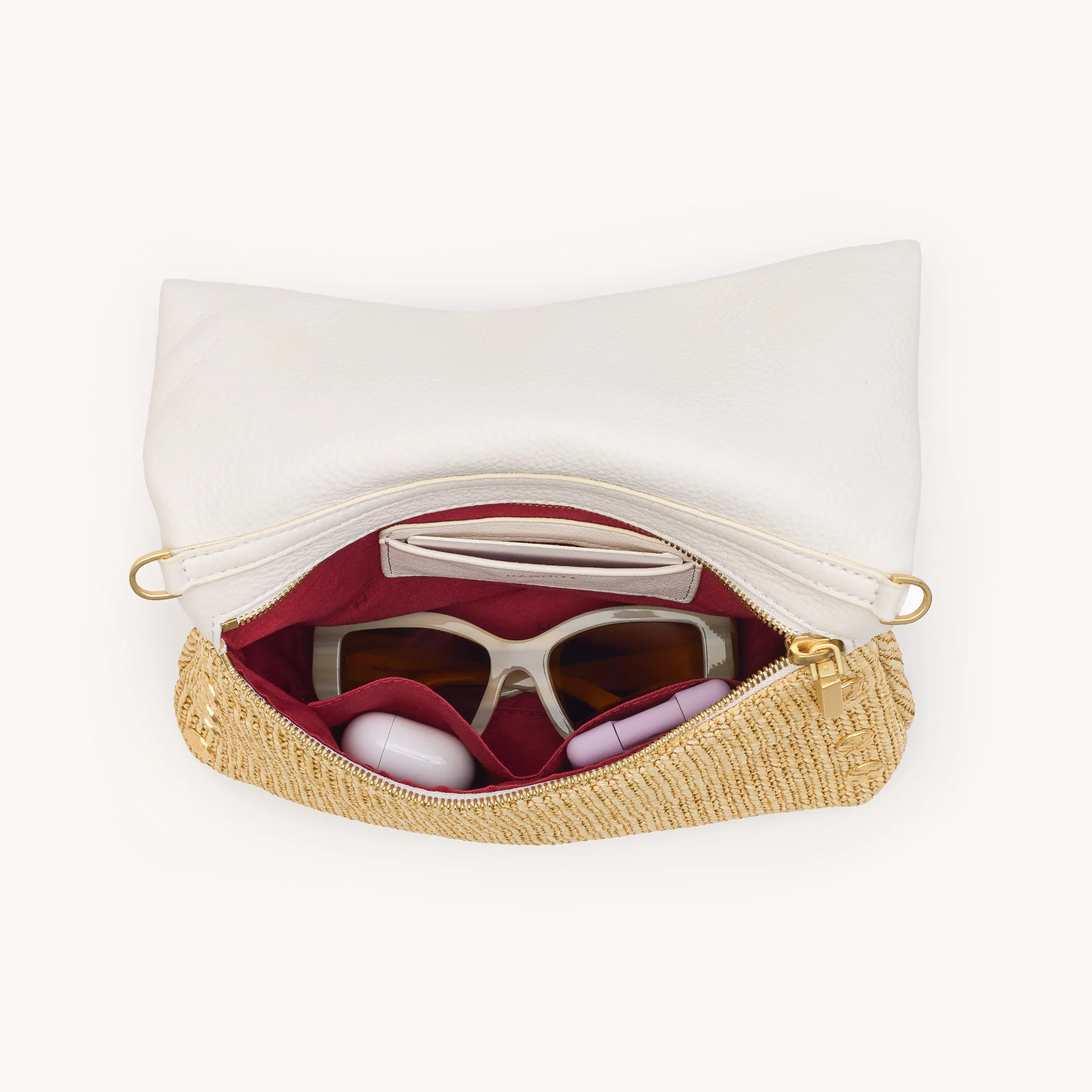VIP | Calla Lily White Raffia/Brushed Gold Hammered | Med - Image 10