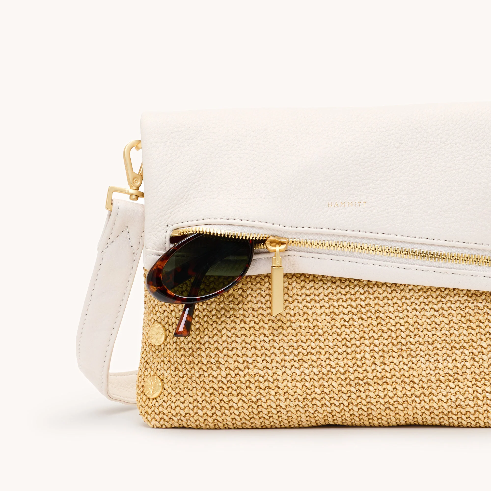 VIP | Calla Lily White Raffia/Brushed Gold Hammered | Med - Image 8