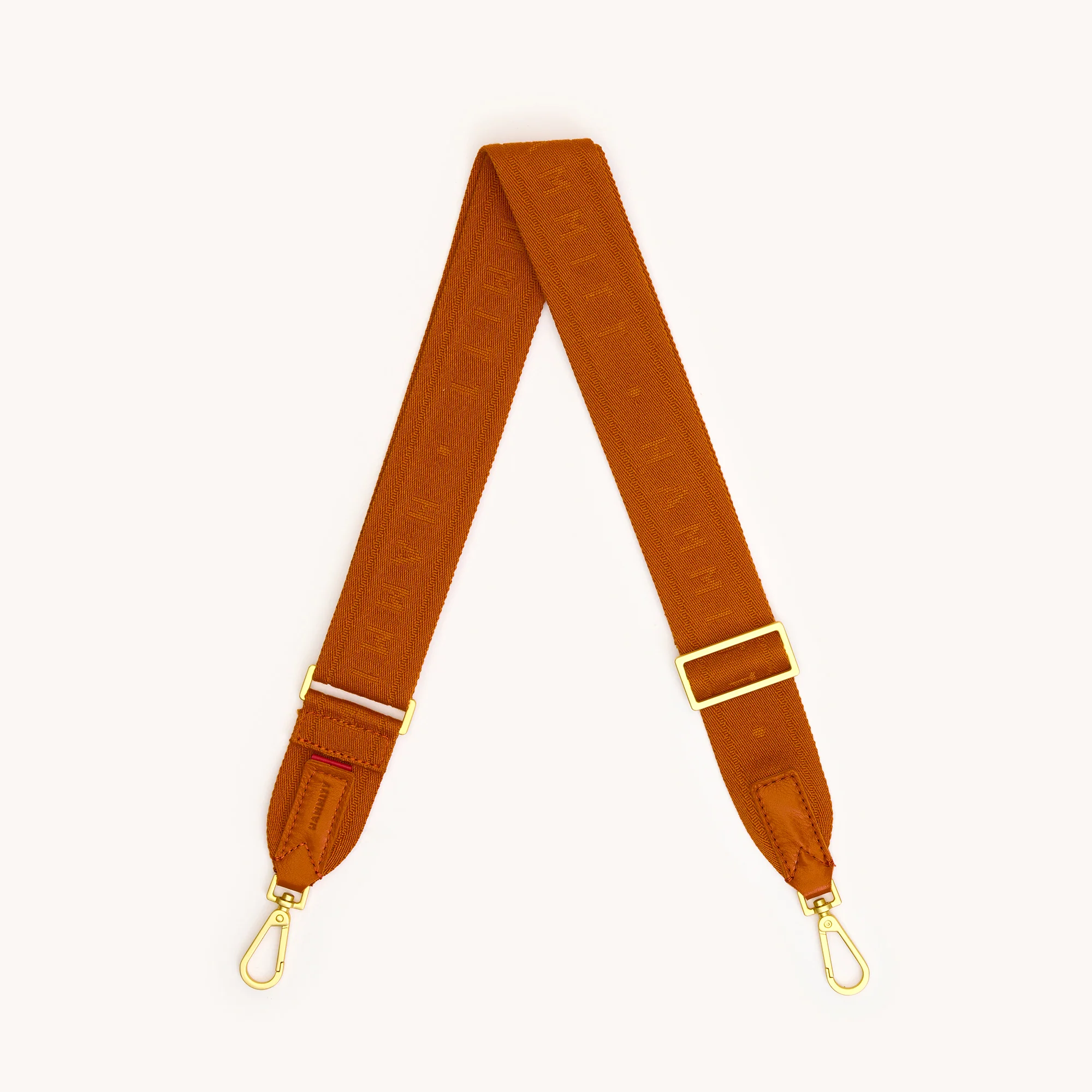 Webbing Crossbody Strap | Candlelight Orange/Brushed Gold - Image 2