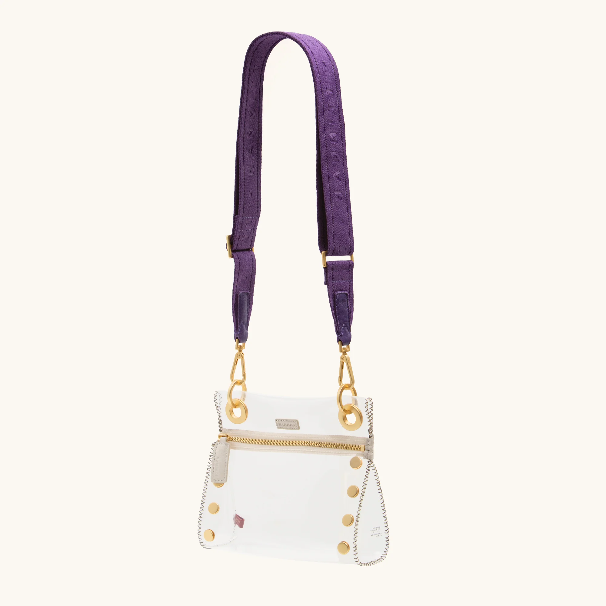 Webbing Crossbody Strap | Game Day Purple/Brushed Gold - Image 3