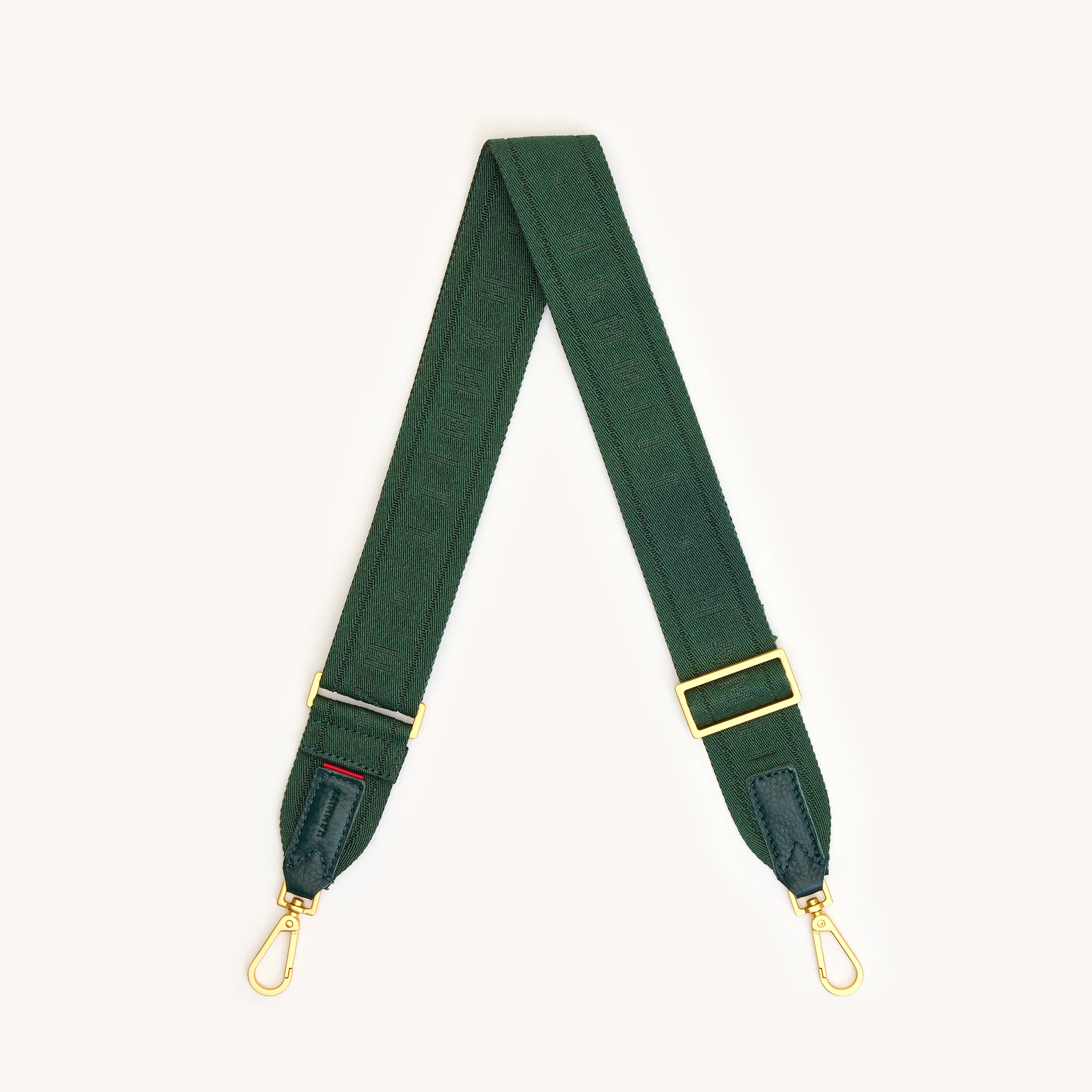 Webbing Crossbody Strap | Grove Green/Brushed Gold - Image 2