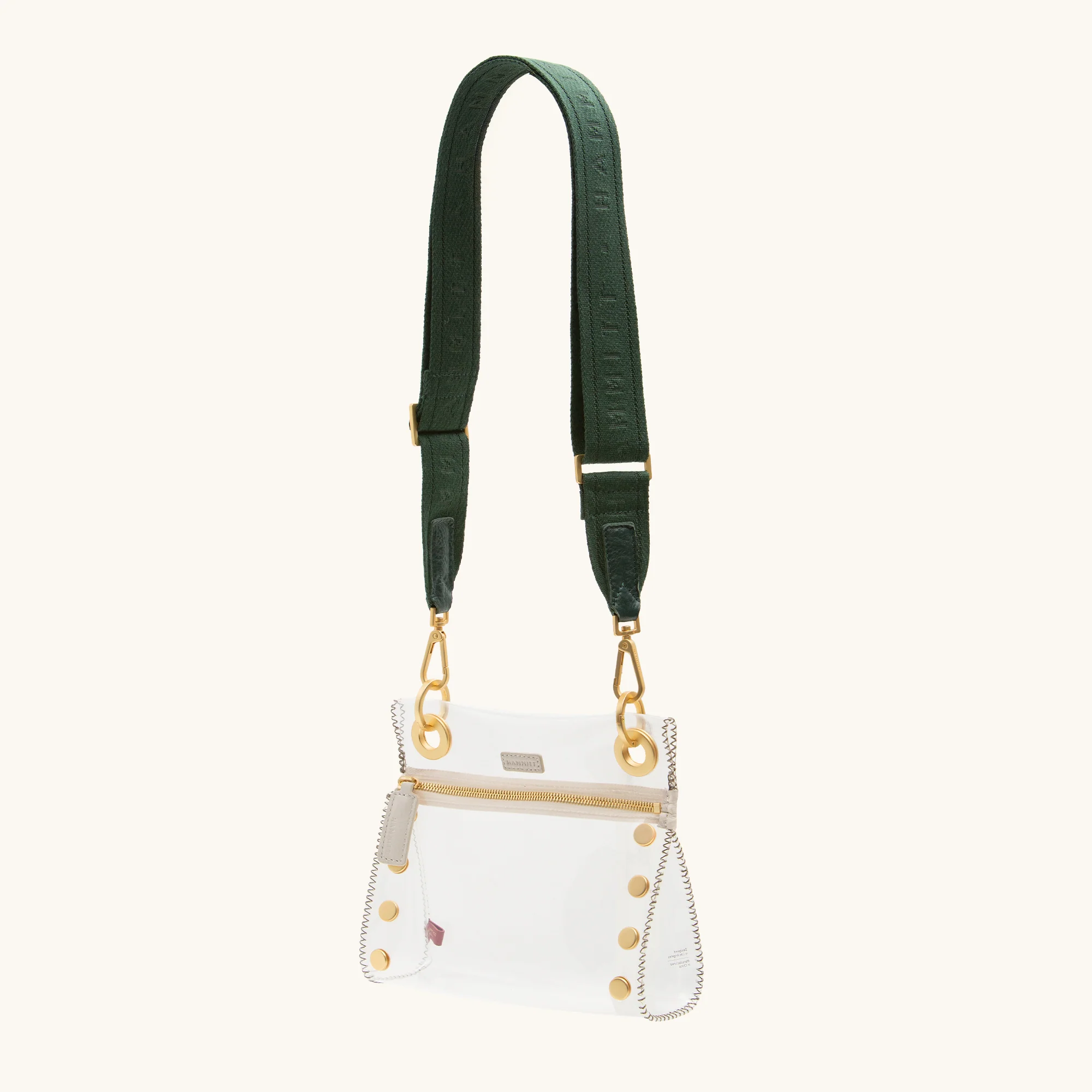 Webbing Crossbody Strap | Grove Green/Brushed Gold - Image 3