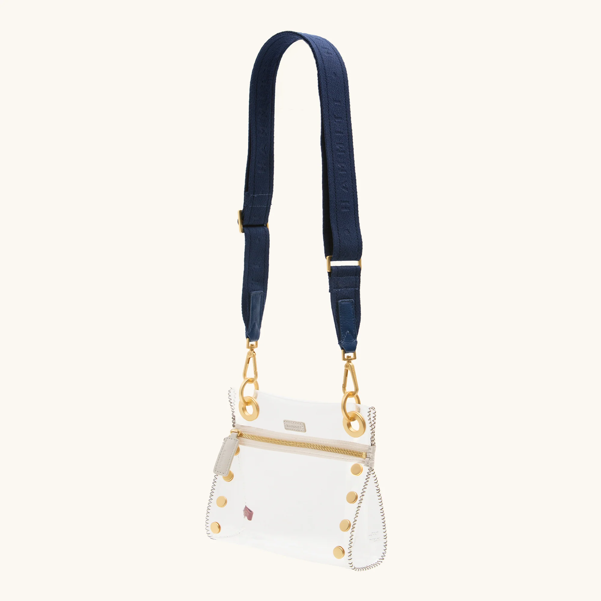 Webbing Crossbody Strap | Riviera Navy/Brushed Gold - Image 3