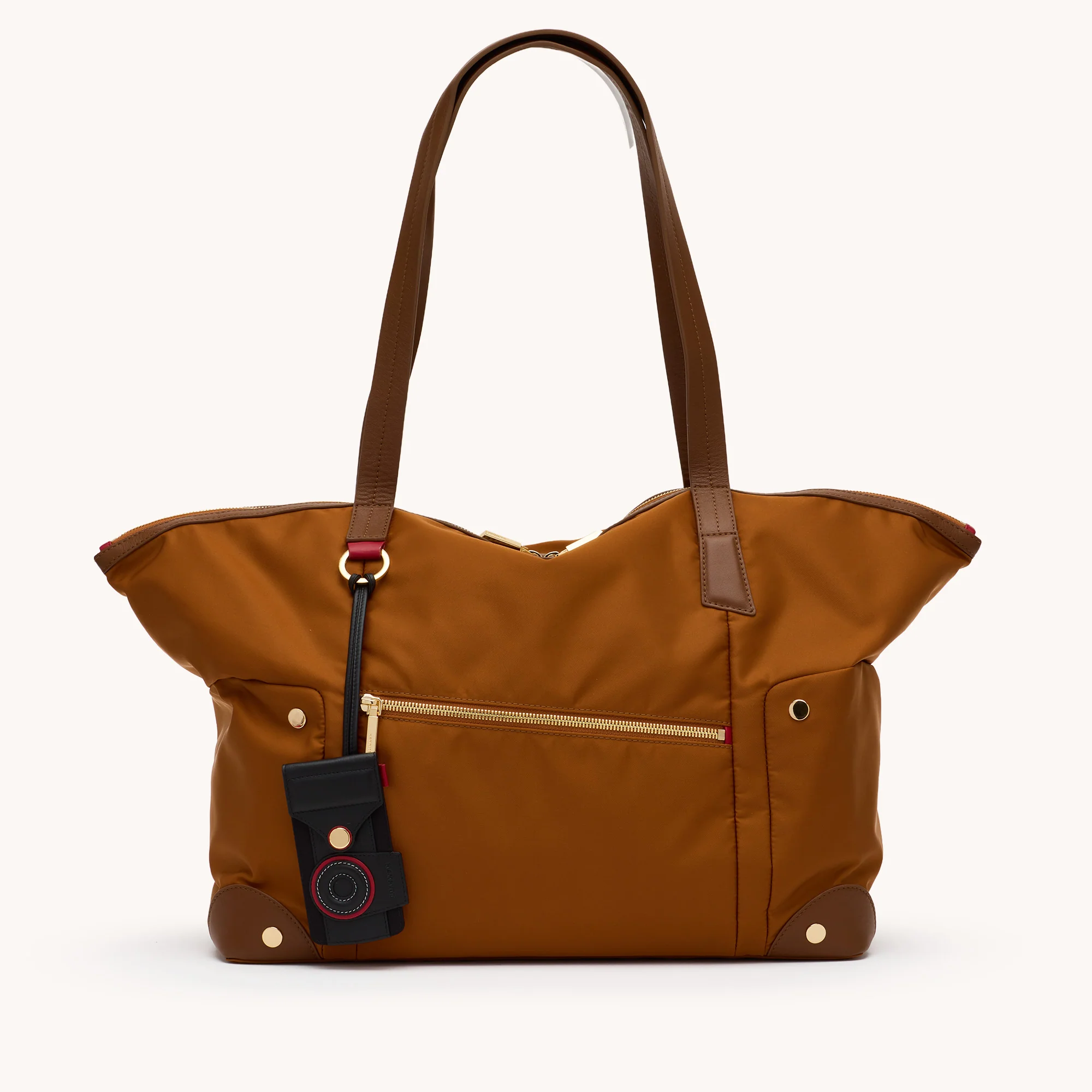 Zoe Tote | Amber Nylon/Gold - Image 11