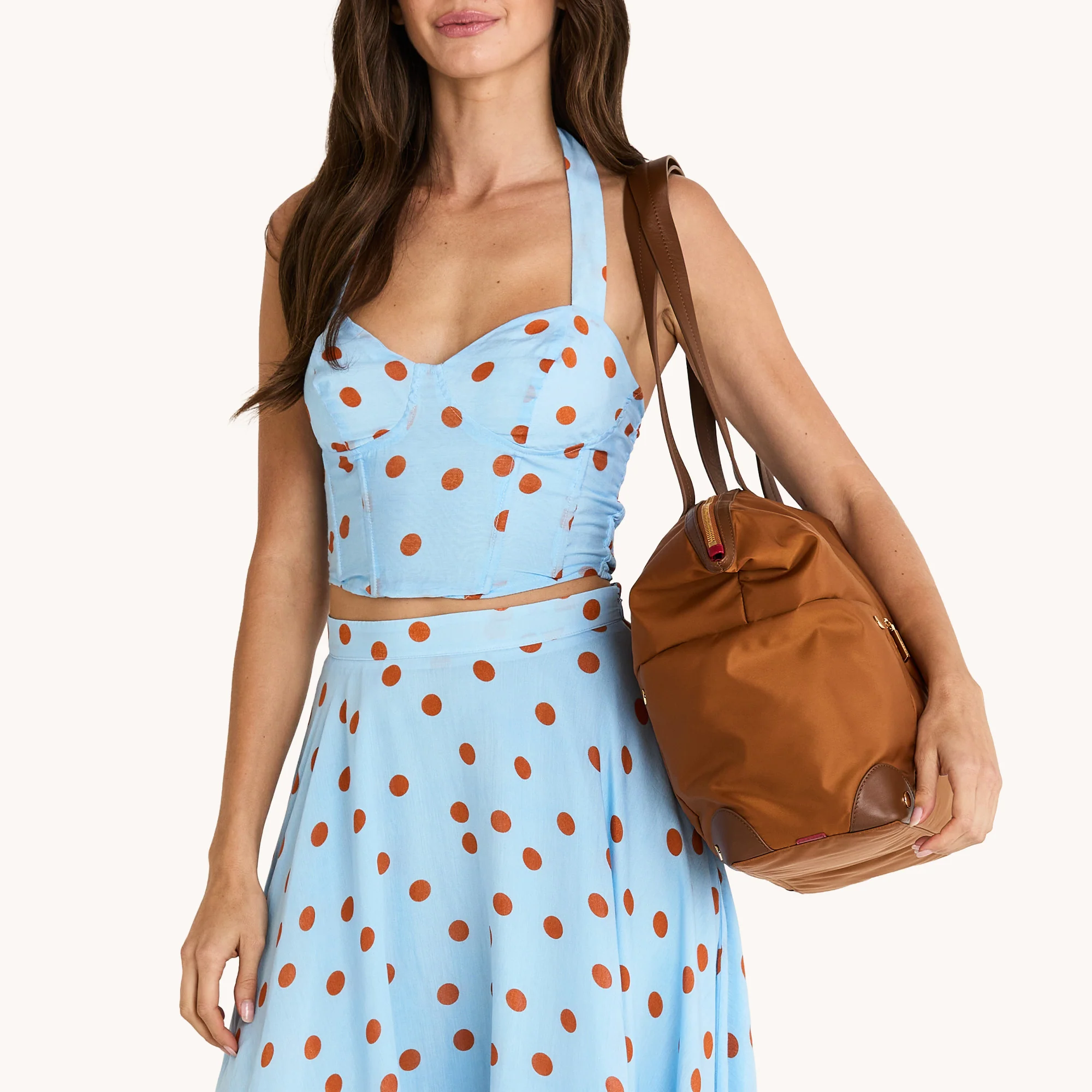 Zoe Tote | Amber Nylon/Gold - Image 4