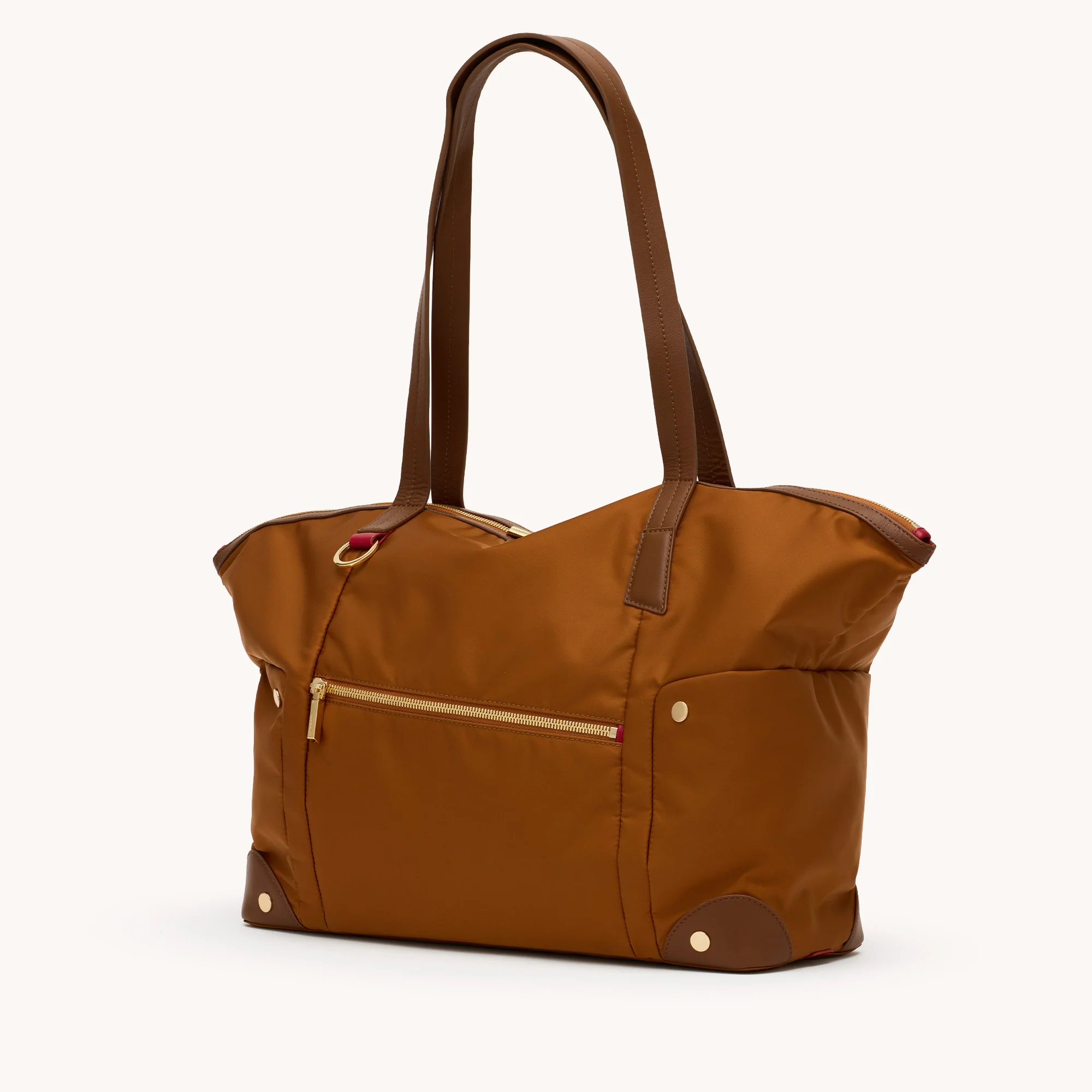 Zoe Tote | Amber Nylon/Gold - Image 7