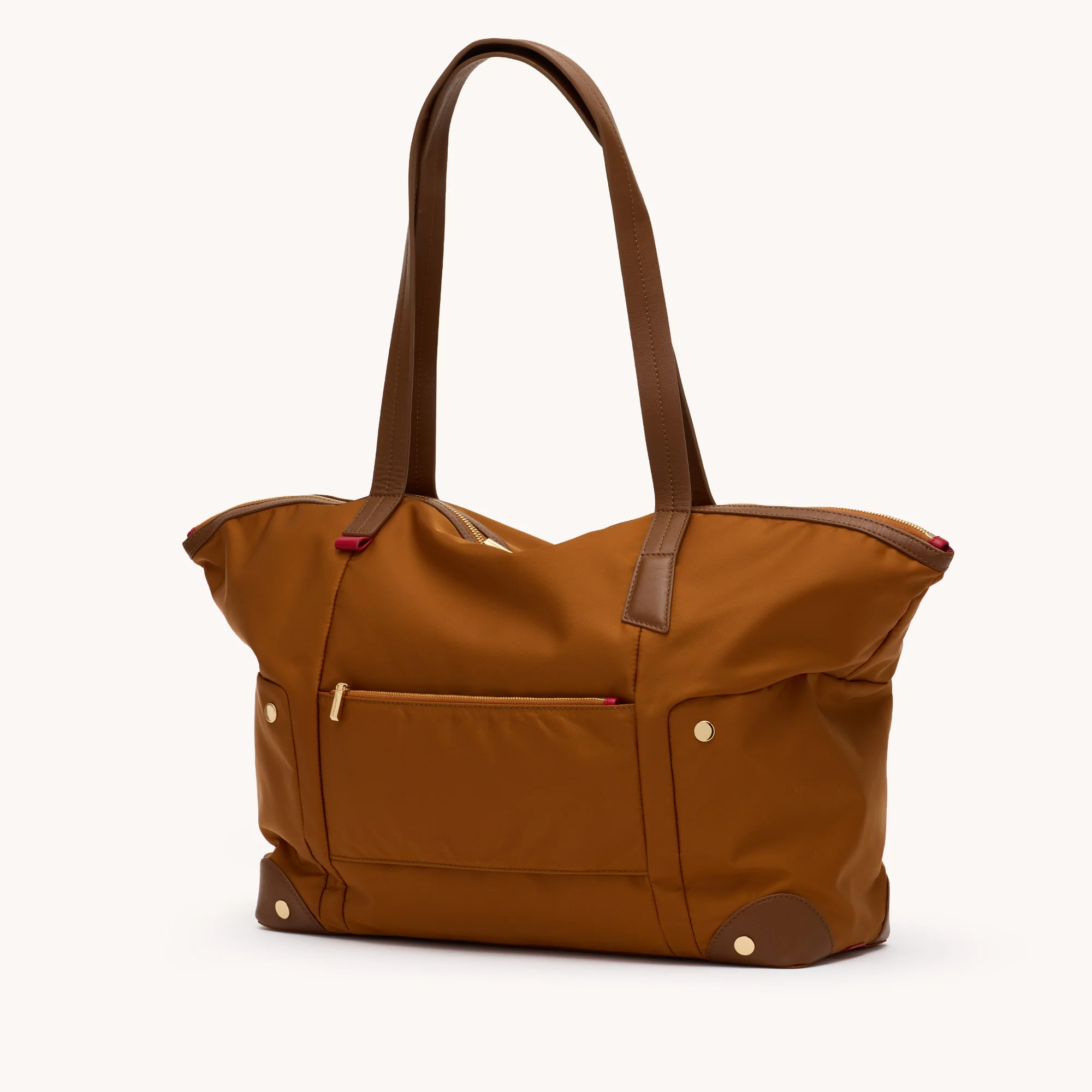 Zoe Tote | Amber Nylon/Gold - Image 8