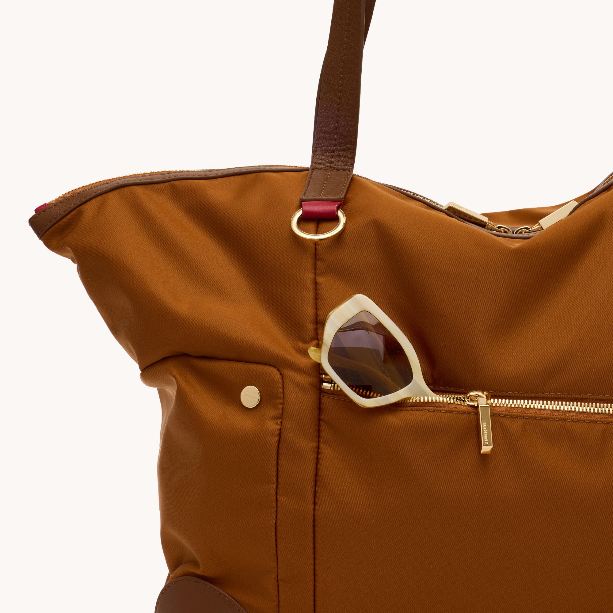 Zoe Tote | Amber Nylon/Gold - Image 9