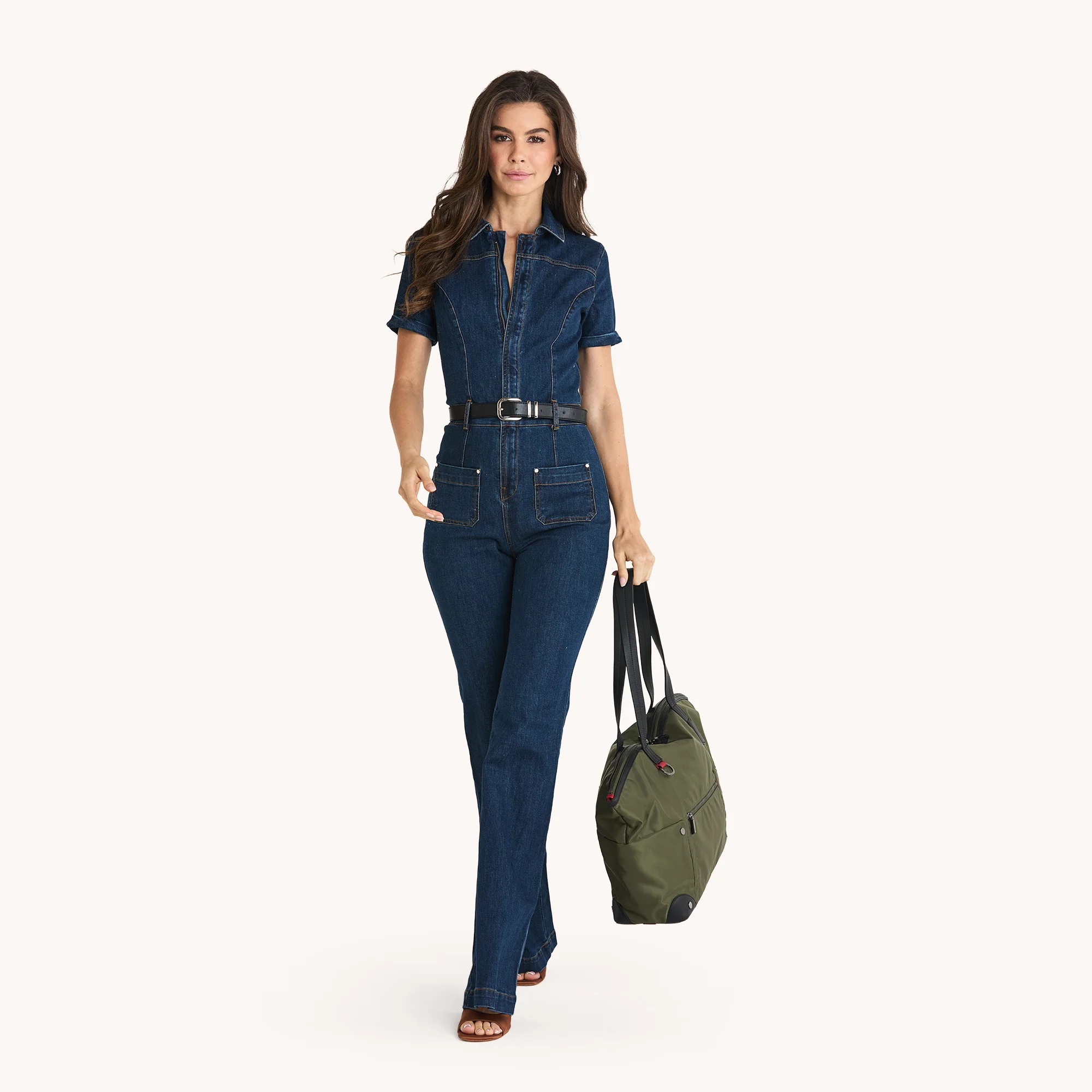 Zoe Tote | Jade Nylon/Gunmetal - Image 3
