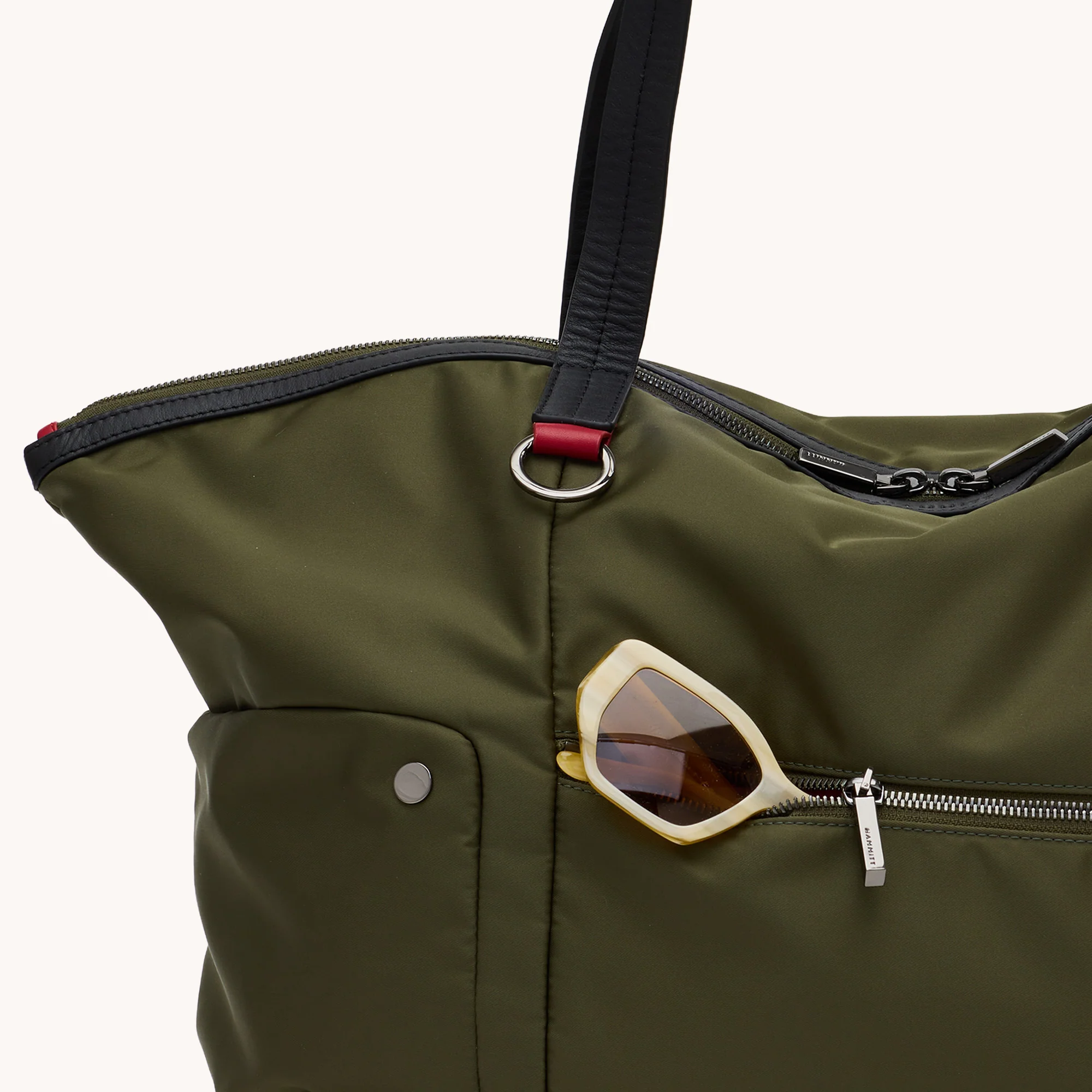 Zoe Tote | Jade Nylon/Gunmetal - Image 7